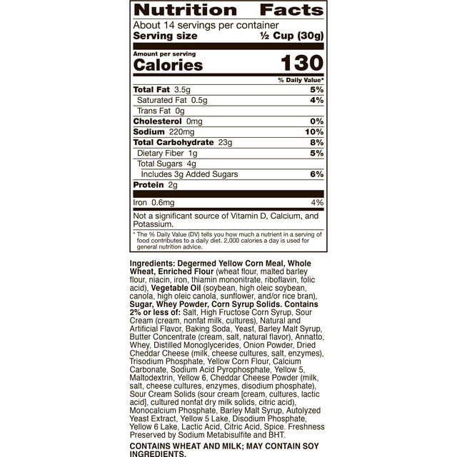 Chex Mix Snack Mix, Cheddar, Savory Snack Bag, Family Size, 15 oz