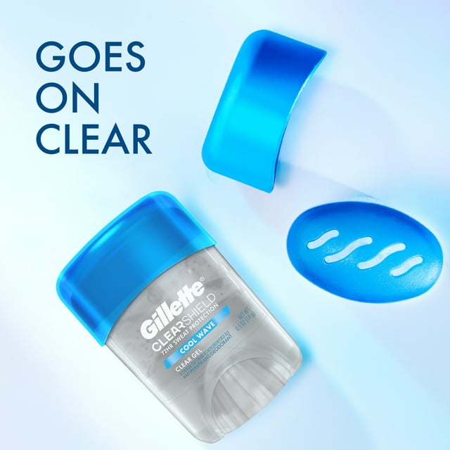 Gillette Antiperspirant Deodorant for Men, Clear Gel, Cool Wave, 0.5
