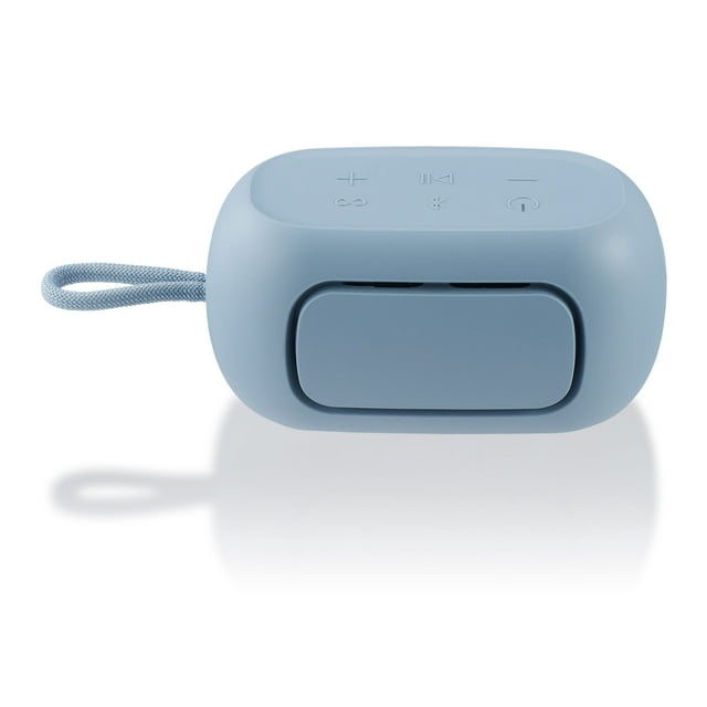 onn. Small Rugged Speaker with Bluetooth Wireless Technology, Blue