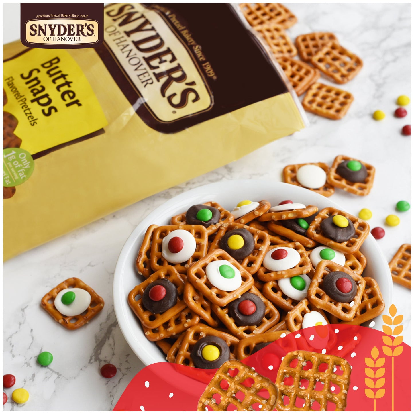 Snyder's of Hanover Pretzels, Butter Snaps, 12 oz Bag