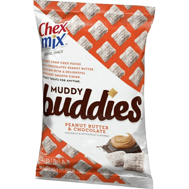 Chex Mix Muddy Buddies, Peanut Butter and Chocolate Snack Mix, 10.5 oz