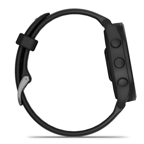 PlayBetter Garmin Forerunner 165 (Black/Slate Gray) Running GPS Watch Gift Box Bundle - AMOLED Touchscreen, 11-Day Battery, Training and Recovery - Includes HD Screen Protectors, Wall Adapter and Case