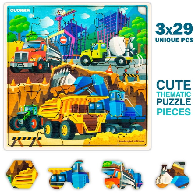 Wooden Jigsaw Puzzles for Kids Ages 3 4 5 Years Old - 6 Toddler Wooden Toys for 7 8 Year Olds Boys and Girls - Gift for Children - Games for Learning Solar System and Animals