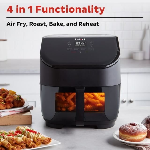 Instant Vortex 5 Qt Single Basket 4-in-1 Air Fryer Oven with Clearcook Window