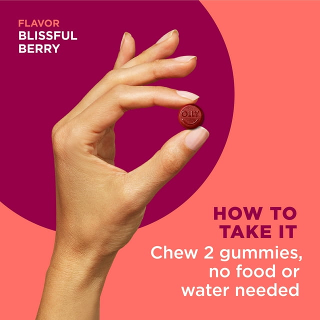 OLLY Women's Multivitamin Gummy, Health and Immune Support, Berry, 90 Ct