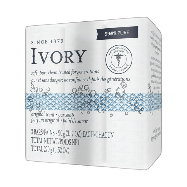Ivory Bar Soap with Original Scent, 3.17 oz, 10 Count