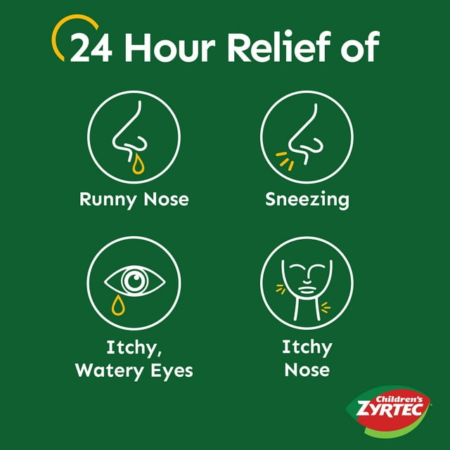 Children's Zyrtec 24 Hour Allergy Relief Syrup, Grape Flavor, 4 fl. oz