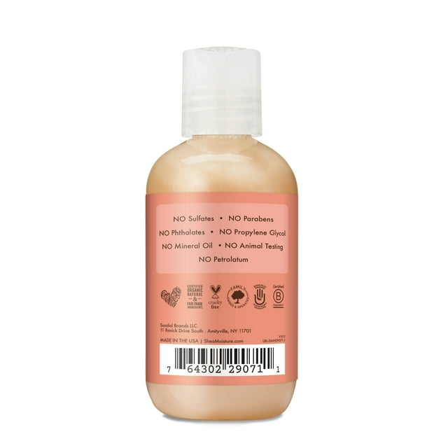 SheaMoisture Coconut and Hibiscus Curl and Shine Shampoo for Thick and Curly Hair 3.2 oz
