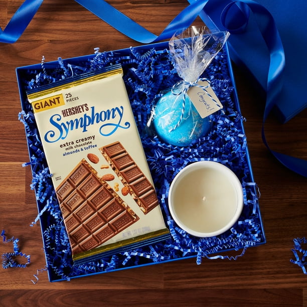 Hershey's Symphony Milk Chocolate, Almonds and Toffee Giant Candy, Bar 7.37 oz, 25 Pieces