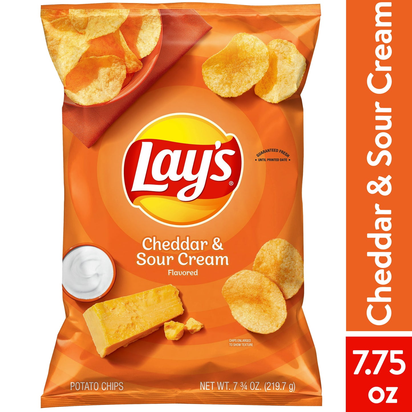 Lay's  Potato Chips, Cheddar and Sour Cream, 7.75 Oz