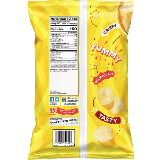 Lay's Classic Potato Chips, 8 oz Bag