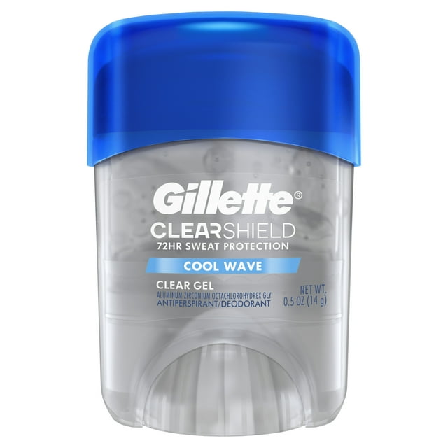 Gillette Antiperspirant Deodorant for Men, Clear Gel, Cool Wave, 0.5