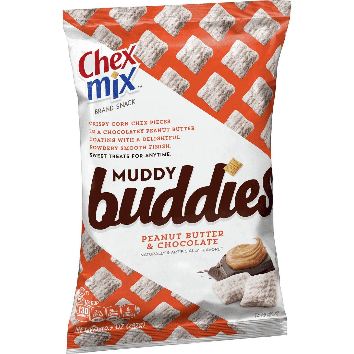 Chex Mix Muddy Buddies, Peanut Butter and Chocolate Snack Mix, 10.5 oz