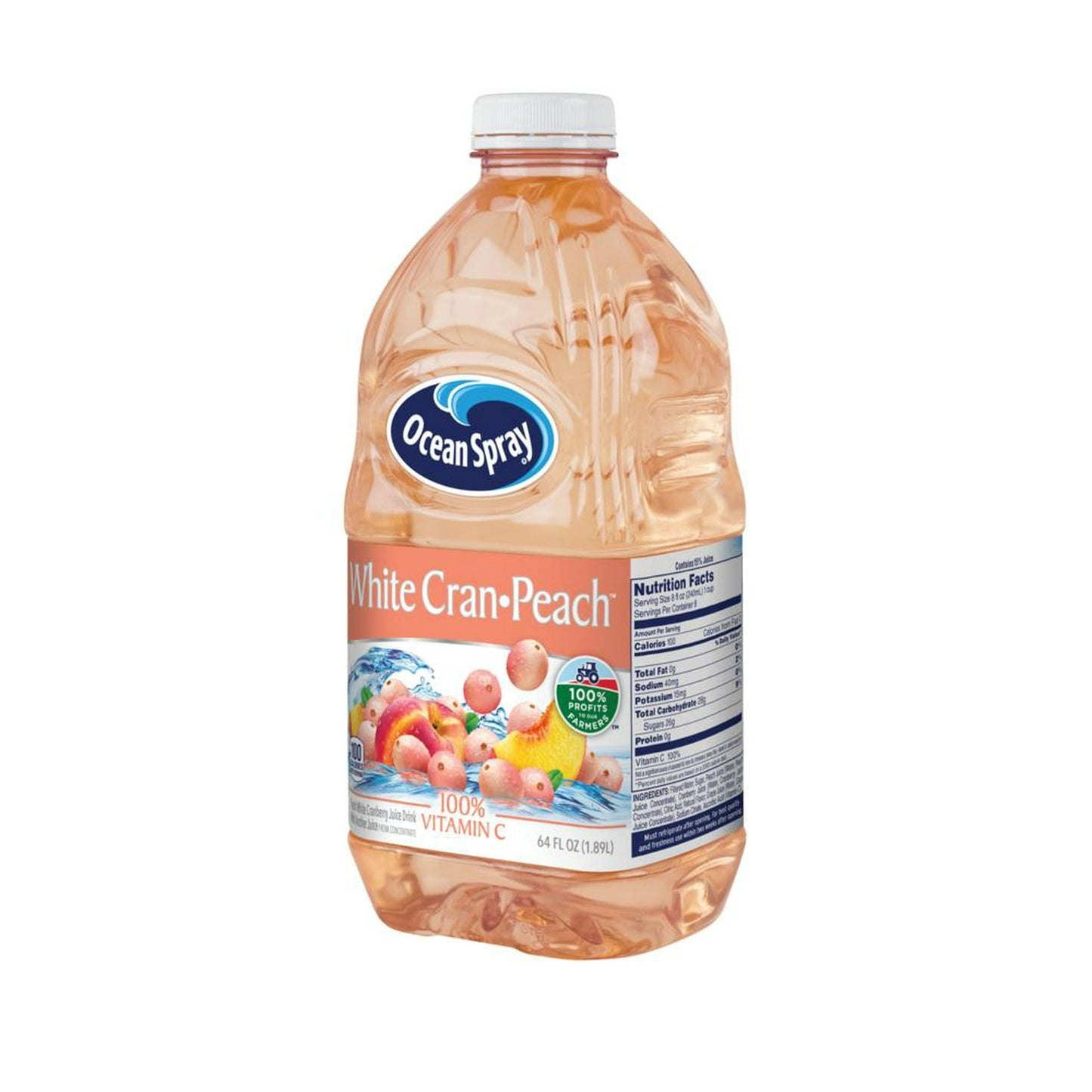 Ocean Spray White Cranberry Peach Juice, 64 Fl. Oz.