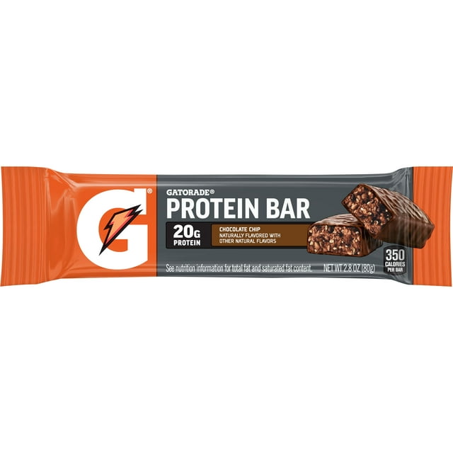Gatorade Chocolate Chip Whey Protein Bars, 20g Protein, 6 Pack