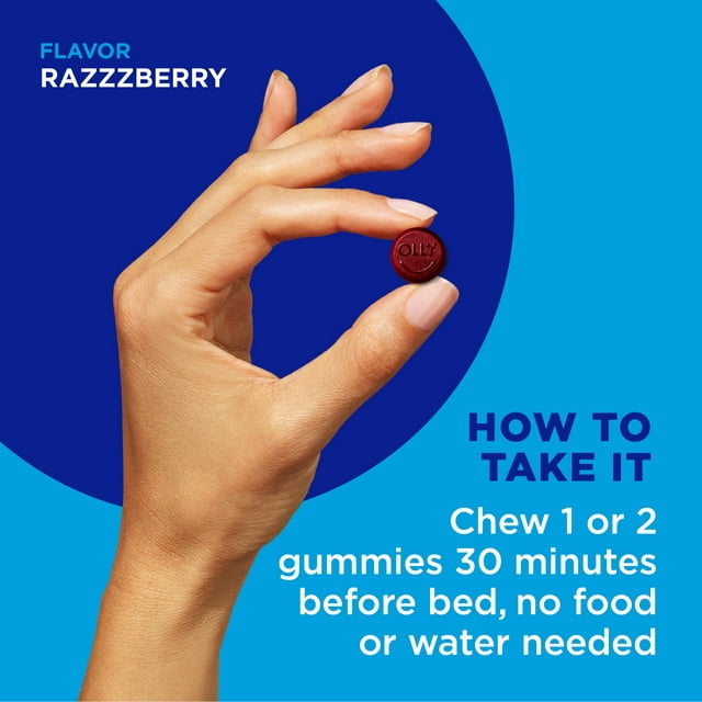 OLLY Kids Sleep Gummy Supplement, 0.5 Melatonin, L Theanine, Raspberry, 50 Ct