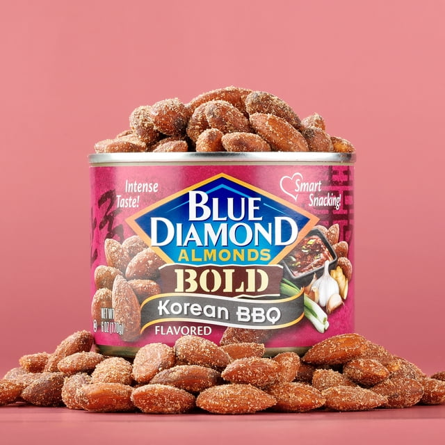 Blue Diamond Almonds, BOLD Korean BBQ Snack Nuts, 6 Ounce Resealable