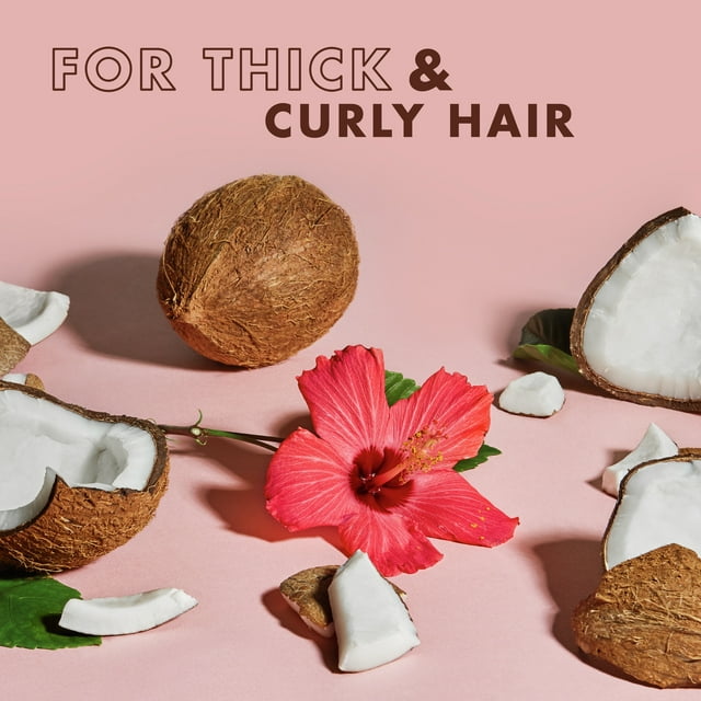 SheaMoisture Coconut and Hibiscus Curl and Shine Shampoo for Thick and Curly Hair 3.2 oz