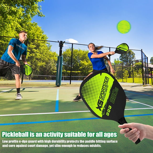 Eccomum Pickleball Rackets Set Pickleball Paddle Set of 2 Rackets and 4 Pickleballs Balls Pickle-Ball Racquet with Balls Sports Accessory