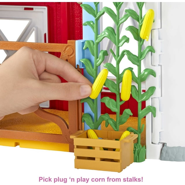 Barbie Sweet Orchard Farm Playset with Barn, Horse, 10 Farm Animals and 15 Accessories, Moving Pieces
