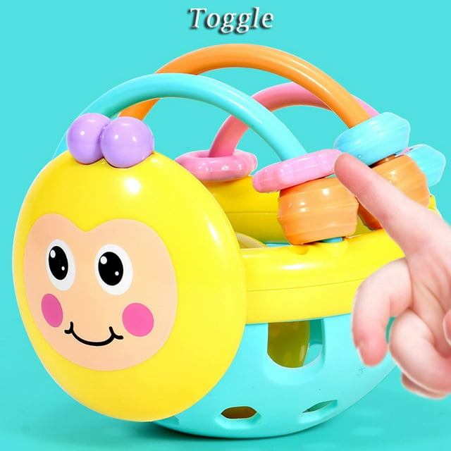 Kiplyki Soft Baby Toy Bell Rattles Ball Toy Plastic Hand Bell