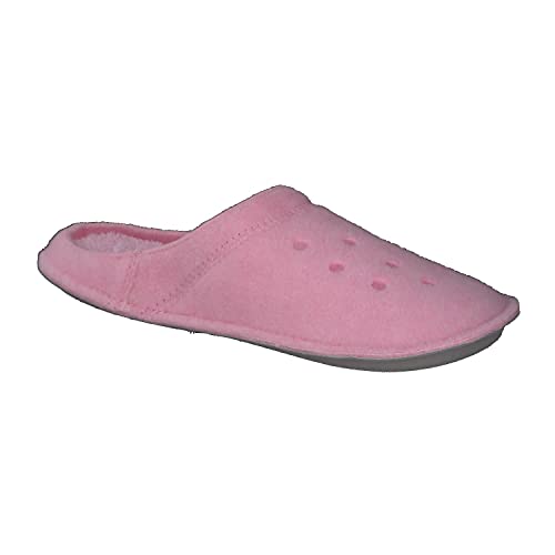 Crocs Unisex Men's and Women's Classic Fuzzy Slipper, Ballerina Pink/Ballerina Pink, 5 US