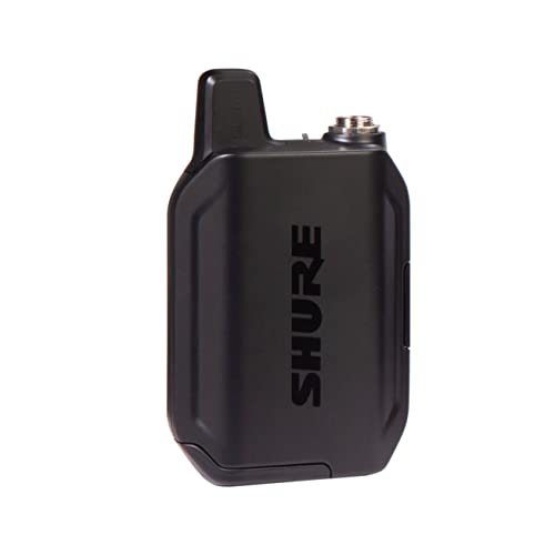 Shure GLX-D+ Dual Band Pro Digital Wireless Bodypack Transmitter - 300 ft Range, 12 hr Battery, On/Off Switch, Belt Clip, TA4F (TQG), for use with GLXD+ Systems - Receiver Sold Separately (GLXD1+=-Z3)
