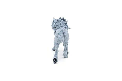 Papo -Hand-Painted - Figurine -Medieval-Fantasy -Ice Wolf -36033 - Collectible - for Children - Suitable for Boys and Girls - from 3 Years Old , Gray