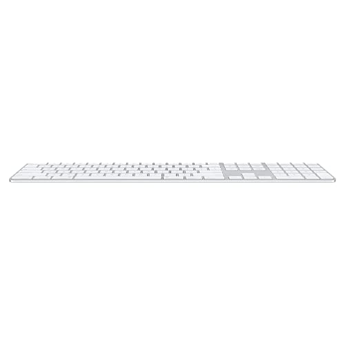 Apple Magic Keyboard with Touch ID and Numeric Keypad: Wireless, Bluetooth, Rechargeable. Works with Mac Computers with Apple Silicon; US English - White Keys