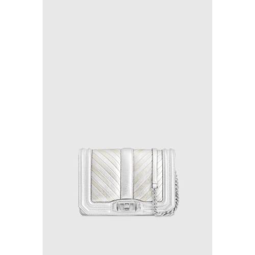 Rebecca Minkoff Chevron Love Quilted Crossbody Bag for Women – Versatile Women’s Crossbody Purse, Quality Leather Handbag for Women, Quilted Shoulder Bag, Chain Purse
