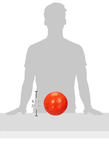 Jolly Pets Large Soccer Ball Floating-Bouncing Dog Toy, 8 inch Diameter, Orange