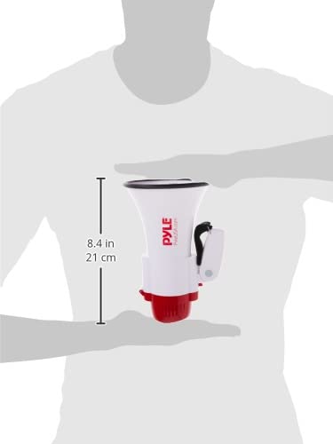 Pyle Megaphone Speaker Lightweight Bullhorn - Built-in Siren, Adjustable Volume Control and 800 Yard Range - PMP30