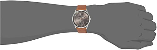 Skagen Men's Holst Quartz Analog Stainless Steel and Leather Watch, Color: Brown Leather (Model: SKW6086)