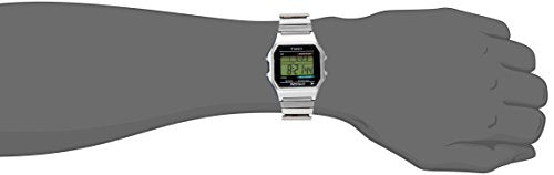 Timex Men's T78587 Classic Digital Silver-Tone Stainless Steel Expansion Band Watch