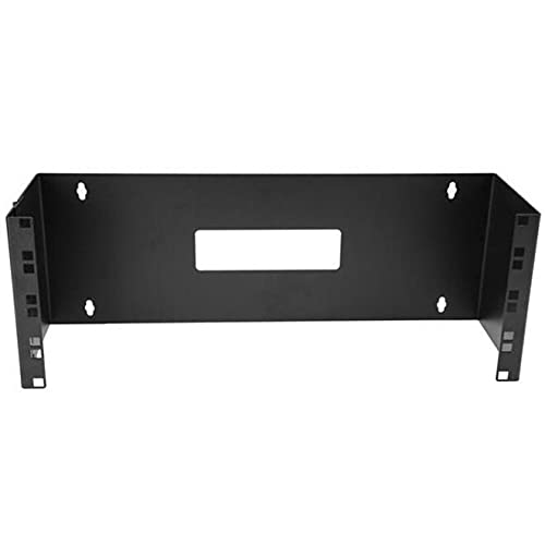StarTech.com 4U Hinged Wall Mount Patch Panel Bracket - 6 inch Deep - 19' Patch Panel Swing Rack for Shallow Network Equipment- 33lbs (WALLMOUNTH4)