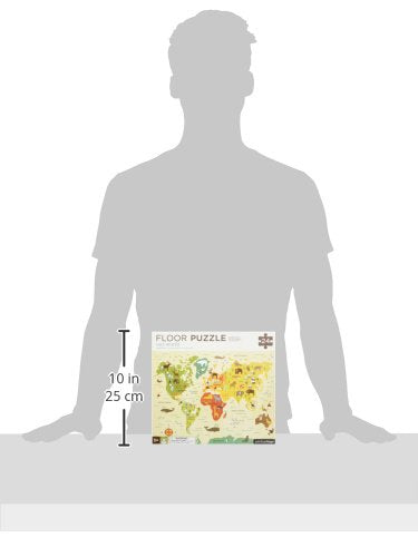 Petit Collage Floor Puzzle, Our World, 24-Pieces – Large Puzzle for Kids, Completed Map Puzzle Measures 18” x 24” – Makes a Great Gift Idea for Ages 3+