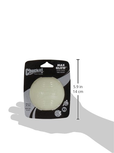 Chuckit! Max Glow Ball Dog Toy, Extra Large (3.5 Inch Diameter) for dogs 100+ lbs, Pack of 17