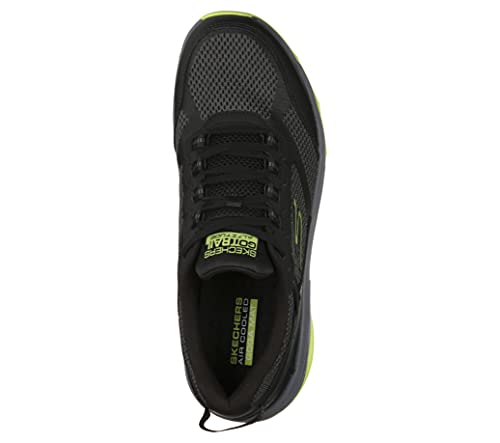 Skechers Men's GOrun Altitude-Trail Running Walking Hiking Shoe with Air Cooled Foam Sneaker, Black/Lime, 10