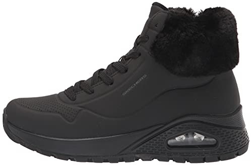 Skechers womens Sneaker Fashion Boot, Black/Black, 9 US