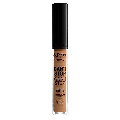 NYX PROFESSIONAL MAKEUP Can't Stop Won't Stop Contour Concealer, 24h Full Coverage Matte Finish - Warm Honey