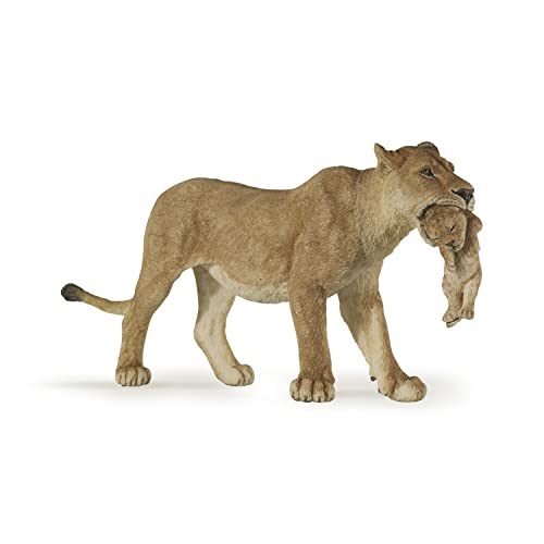 Papo Wild Animal Kingdom Figure, Lioness with Cub, Multicolor (50043)
