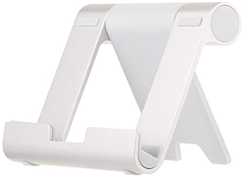 Amazon Basics Multi-Angle Portable Stand for iPad Tablet, E-reader and Phone - Silver