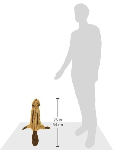 Best Pet Supplies 2-in-1 Stuffless Squeaky Dog Toys with Soft, Durable Fabric for Small, Medium, and Large Pets, No Stuffing for Indoor Play, Holds a Plastic Bottle - Squirrel, Large