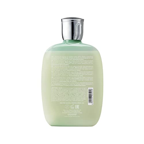 Alfaparf Milano Semi Di Lino Scalp Relief Low Shampoo for Sensitive Skin - Sulfate Free Shampoo - Soothes, Brings Comfort and Hydrates - Itch Relief - Professional Salon Quality - 8.45 Fl Oz