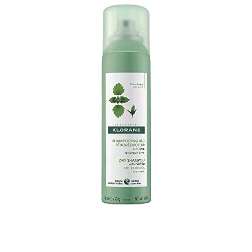 Klorane Dry Shampoo with Nettle for Oily Hair and Scalp, Regulates Oil Production, Paraben and Sulfate-Free, 3.2 oz.