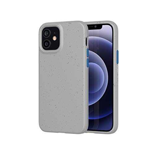 tech21 Eco Slim Phone Case for Apple iPhone 12 and 12 Pro 5G with 10 ft. Drop Protection, Mushroom Grey
