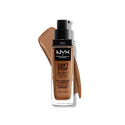 NYX PROFESSIONAL MAKEUP Can't Stop Won't Stop Foundation, 24h Full Coverage Matte Finish - Warm Caramel