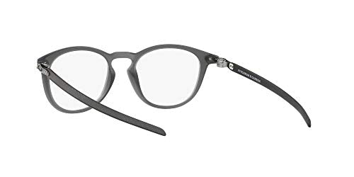 Oakley Men's Ox8149 Pitchman R Carbon Round Prescription Eyeglass Frames, Satin Grey Smoke/Demo Lens, 50 mm