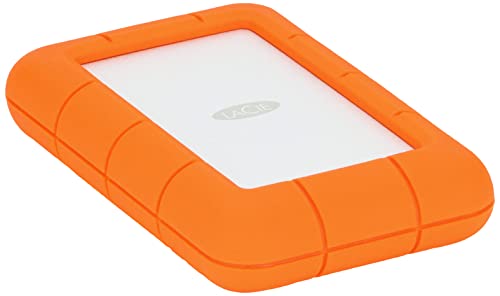 LaCie Rugged USB-C 4TB External Hard Drive Portable HDD – USB 3.0, Drop Shock Dust Rain Resistant Shuttle Drive, for Mac and PC Computer Desktop Workstation Laptop, 1 Month Adobe CC (STFR4000800)