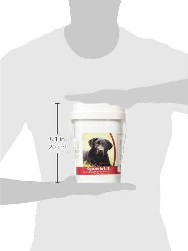 Healthy Breeds Synovial 3 Dog Hip and Joint Support Soft Chews For Labrador Retriever, Black - Over 200 Breeds - Glucosamine Msm Omega and Vitamins Supplement - Cartilage Care - 240 Ct